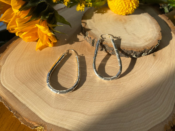 Wrapped Teardrop Hoops