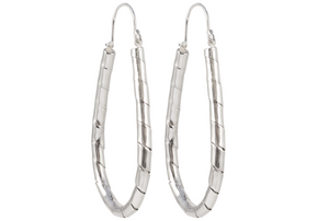 Wrapped Teardrop Hoops